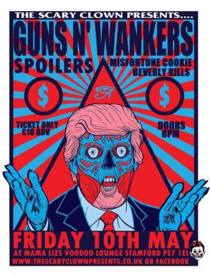 guns n wankers gig stamford 10 may 19