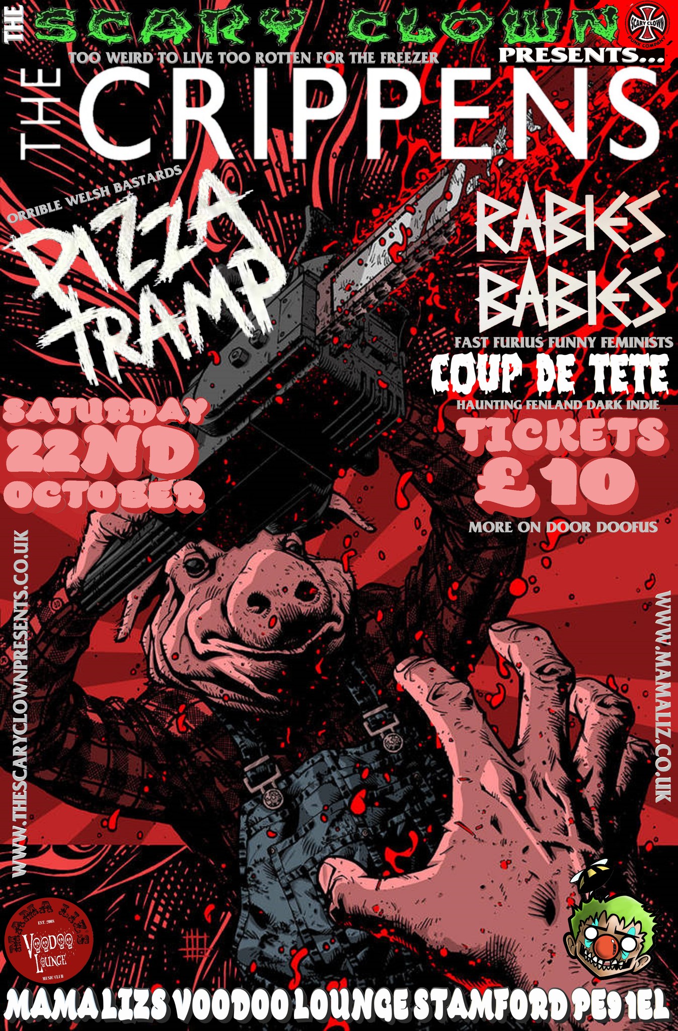 crippins and pizzatramp gig poster