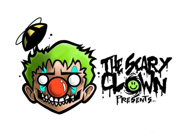 Scary Clown Logo white
