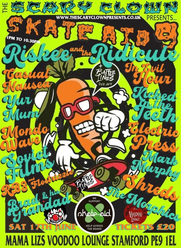 skate-aid 9 punk gig poster